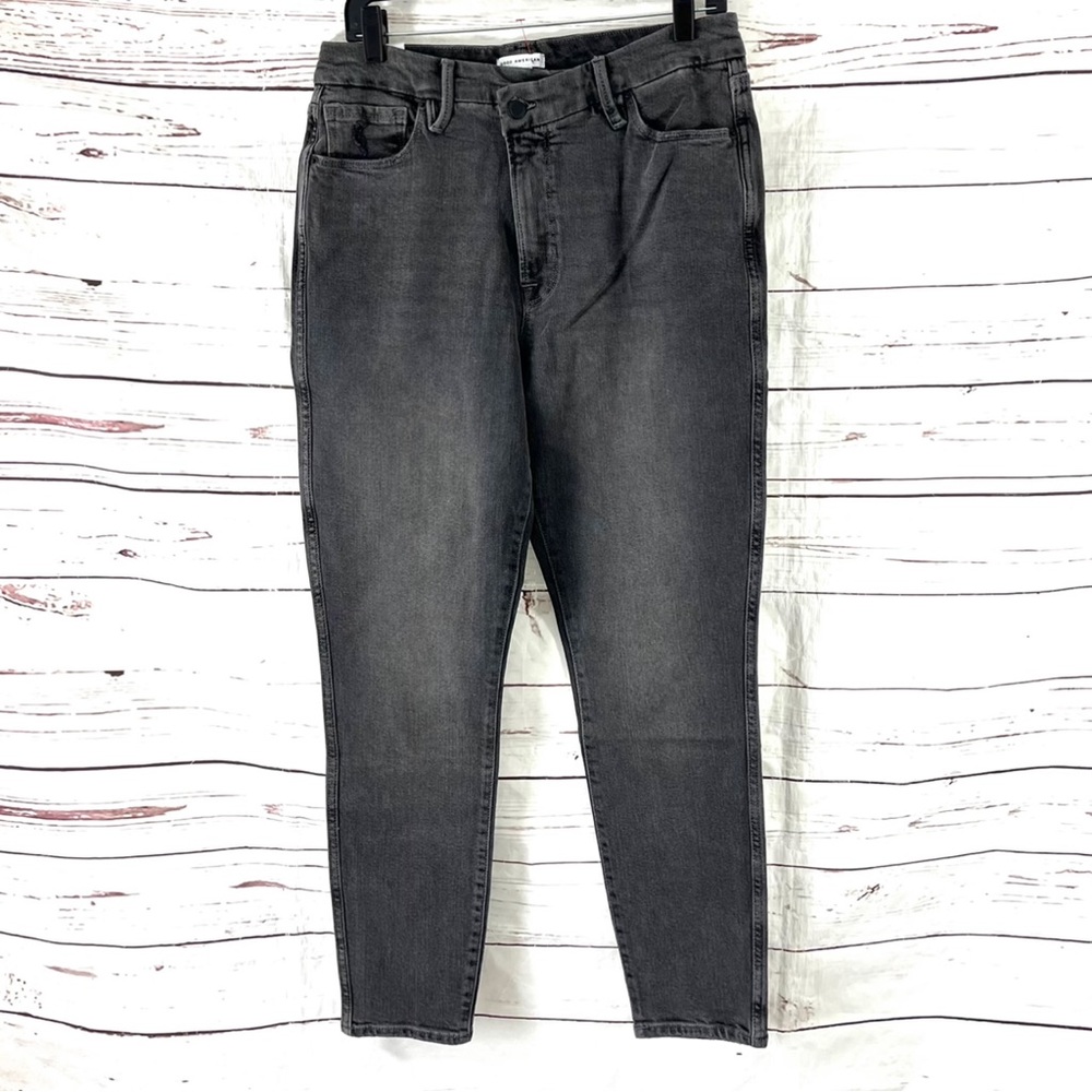 Good American Jeans Womens Size 12 Good Curve High waist‎ Skinny Black